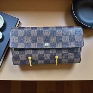 Louis Vuitton Damier Ebene Sarah Long Wallet